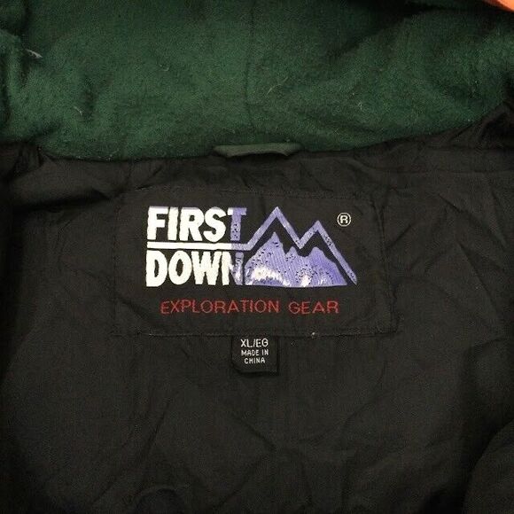 First Down Exploration-Men's Sz XL-Blue/Green/Orange-Puffer Jacket-Duck Down-VTG - Picture 7 of 11